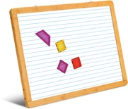 Bamboo Magnetic Lined Dry-Erase Board