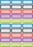 Magnetic Die-Cut Small Foam Nameplates & Labels, Color Dots Pattern, Pack of 30