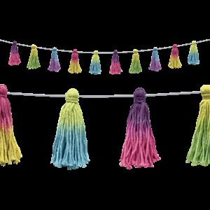 Brights 4Ever Tie-Dye Tassels Garland