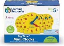 Extra 4" Geared Mini-Clocks, Set of 6