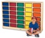 Jonti-Craft® 30 Tub Mobile Storage - with Colored Tubs
