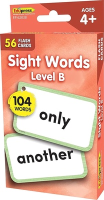 Sight Words Flash Cards: Level B