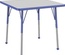 30" x 30" Square T-Mold Adjustable Activity Table-Gray Top/Standard Leg