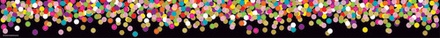 Colorful Confetti on Black Straight Border Trim
