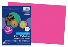 SunWorks® Construction Paper, 12" x 18", Hot Pink
