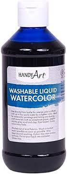 Handy Art® Washable Liquid Watercolors, Blue, 8 oz.