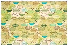 FS -Peaceful Spaces Leaf Rug – Tan 8 X 12 - 1 ONLY