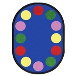 Lots of Dots™ Oval Rug, Primary Colors