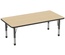30" x 60" Rectangle T-Mold Adjustable Activity Table with Chunky Leg - Maple Top