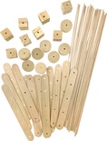 STEM Basics: Wood Construction Kit, 66 Count
