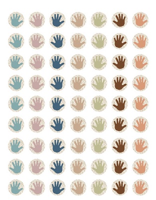 Everyone is Welcome Helping Hands Mini Stickers