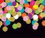 Colorful Confetti on Black Straight Border Trim