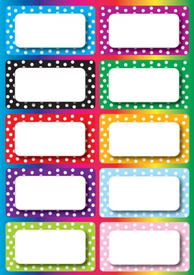 Die-Cut Magnets, White Dots Color Nameplates
