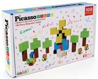 Picasso Tiles® Magnetic Cubes, 108 pieces