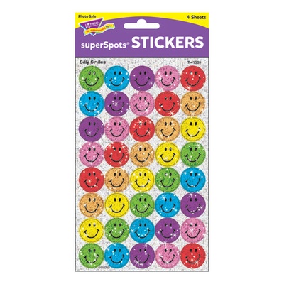 Silly Smiles superSpots® Stickers, Sparkle