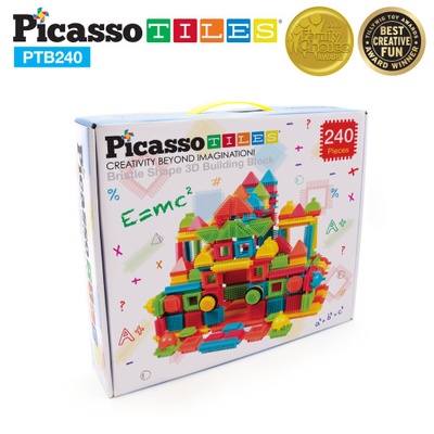 Picasso Tiles® Bristle Shape Blocks, 240-piece set