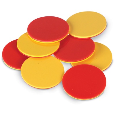Two-Color Counters, Red/Yellow, Set of 200