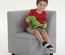 "Just Like Home" Modern Casual Cozy Corner Chair, Enviro-Child Upholstery, Gray