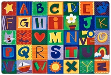 FS - KIDSoft™ Toddler Alphabet Blocks Rug 8' x 12' - 1 ONLY