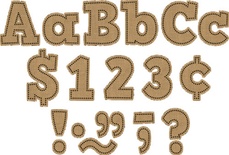 Burlap Bold Block 4" Letters Combo Pack