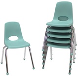 16" Stack Chair, Ball Glide, Seafoam