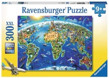 World Landmarks Map Puzzle