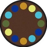 Lots of Dots™ Round Rug, Earthtone