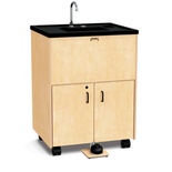 Jonti-Craft® Clean Hands Helper Portable Sink – Nonelectric - 38" Counter - Plastic Sink