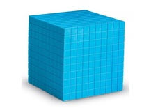 Plastic Base Ten Components, Blue Cube