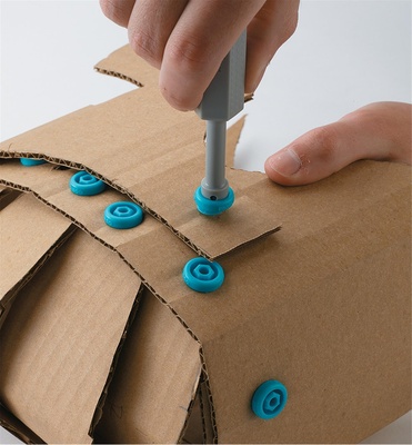 MAKEDO® Cardboard Construction, Discover Set, 126 pieces