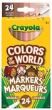 Crayola® Colors of the World Fineline Markers, 24 colours
