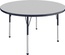 48" Round T-Mold Adjustable Activity Table- Gray Top/Standard Leg