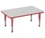30" x 48" Rectangle T-Mold Adjustable Activity Table with Chunky Leg-Gray Top