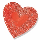 Doilies, 4" Red Hearts