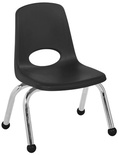 10" Stack Chair (Choose Ball/Swivel Glide & Color)