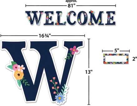 Wildflowers Welcome Bulletin Board Set
