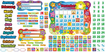 Star Calendar Bulletin Board Set
