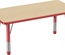 30" x 72" Rectangle T-Mold Adjustable Activity Table with Chunky Leg/Maple Top