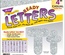 Uppercase/Lowercase Casual Solids Ready Letters® Combo Pack, Silver Sparkle 4''