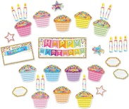 Smart Poly®, Mini Bulletin Board Set Birthday Confetti Design 33 pieces