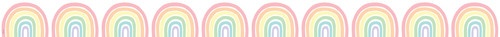 Pastel Pop Rainbows Die-Cut Border Trim