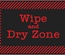 Red & Black Wipe and Dry Sanitize Here Zone Rug 3' x 4'6"
