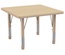 TABLE SALE! 30" x 30" Rectangle T-Mold Activity Table with Adjustable Chunky Legs - Maple/Maple/Sand