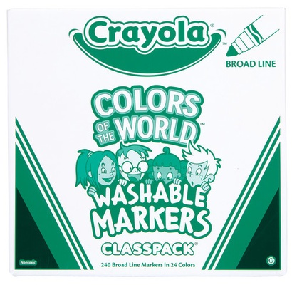 Crayola® Colors of the World Washable Markers Classpack, 240 markers