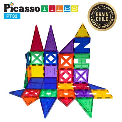 Magnetic Picasso Tiles®, 33-piece set