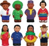 Multicultural Around the World Figures, Set of 8