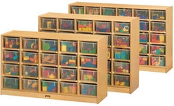 30 Tray Mobile Cubbie, With clear trays