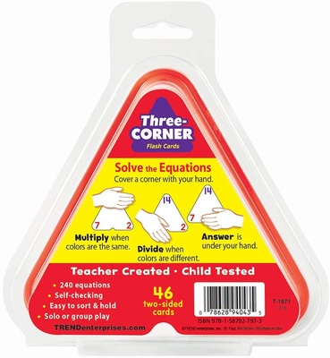 Three-Corner® Flash Cards, Multiplication and Division