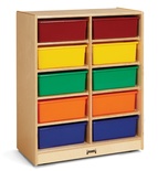 Jonti-Craft® 10 Tub Mobile Storage - with Colored Tubs