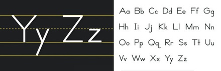 Traditional Manuscript Alphabet Line, Black